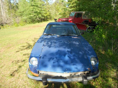 1974 blue datsun nissan 260z 2 door coupe