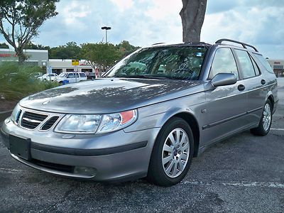 2002 saab 9-5 linear wagon,2.3 turbo,auto,lthr,snrf,heated seats,$99 no reserve