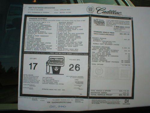1996 CADILLAC FLEETWOOD BROUGHAM !!!LIKE NEW !!!, image 5