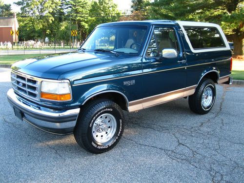 1994 bronco eddie bauer 5.8 ltr v8 111k act miles!  leather! limited slip rear