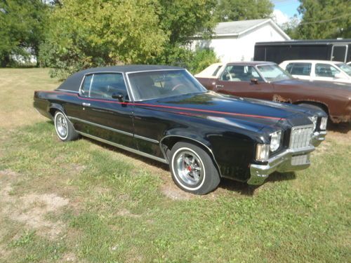 1972 pontiac grand prix j factory black on black car cold ac 400 nice