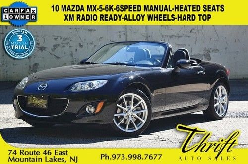 10 mazda mx-5-6k-6speed manual-heated seats-xm radio ready-alloy wheels-hard top