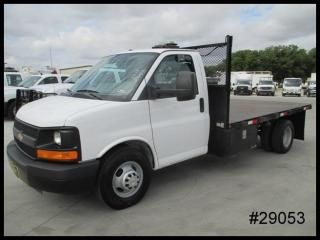 '12 v8 express g3500 12' knapheide flatbed tool boxes drw - we finance!