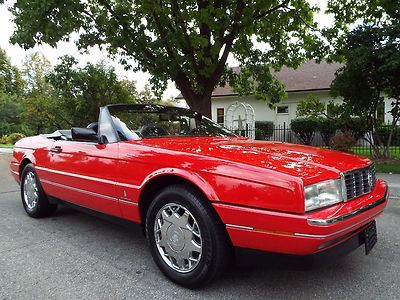 Beautiful - rare 1992 cadillac allante roadster 69k actual miles red nice !!