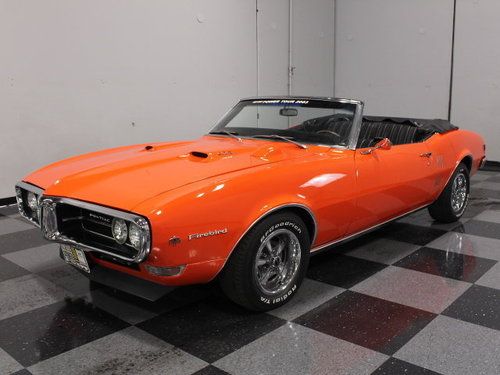 Rare hugger orange convertible, hood-tach, black power top, 400 ci, rallye ii