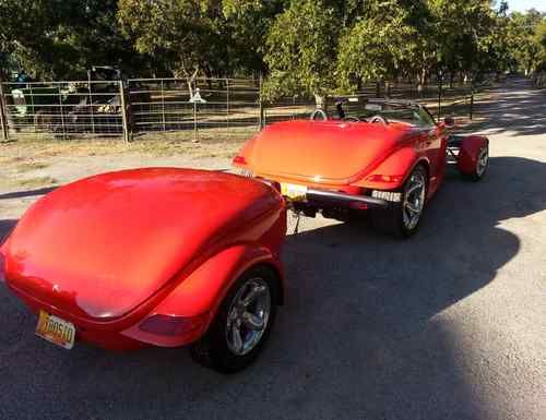 1999 plymouth prowler 2 door convertible with matching trailer - lowest mileage