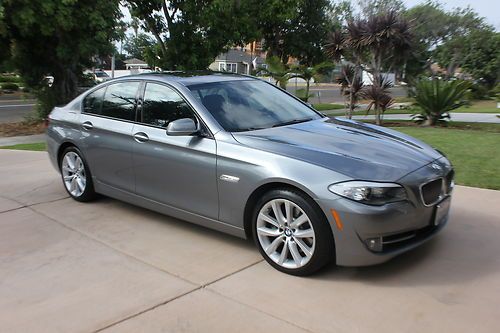 Bmw: 5 series-535i-2011-very low milage-sports package-metallic gray