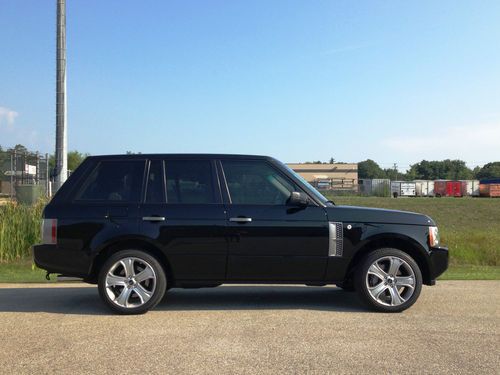 2008 land rover range rover s/c supercharged - black/ivory fully serviced - dvds