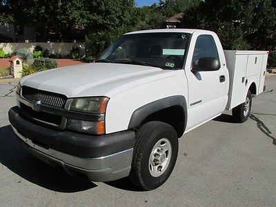 03 silverado 2500hd reg cab utility bed 6.0l v8 gas