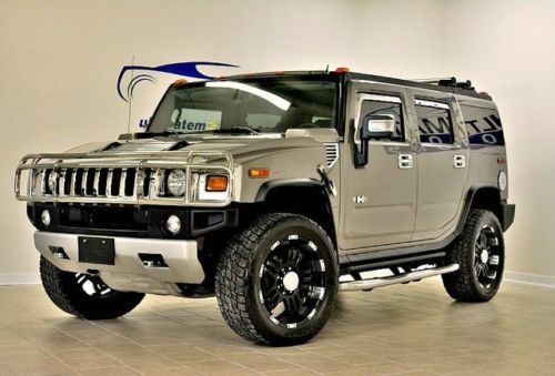 2008 hummer h2 w/47k-1 owner-all records-22' wheels-chrome pkg-dvd-clean carfax