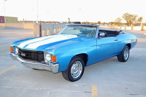 1972 * chevelle * convertible * 4 speed * no reserve * ss tribute *