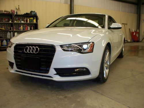 2013 audi a5 coupe 2-door quattro 16k miles white with tan