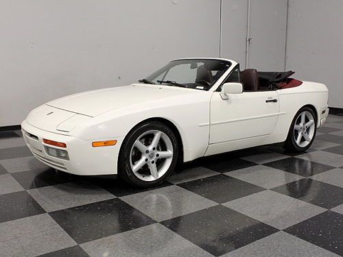 White over burgundy cabriolet, 62k actual miles, well-maintained survivor car!