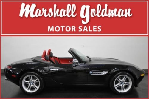 2003 bmw z8 in black with red and black two tone leather interior   2800 miles