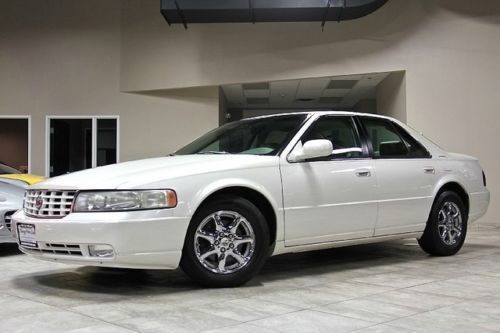 2002 cadillac seville luxury sls sedan chrome wheels wood trim white diamond wow