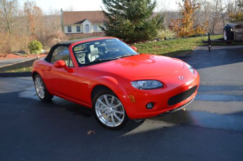 2007 mazda mx-5 miata convertible, black over red, one-owner, never seen winter