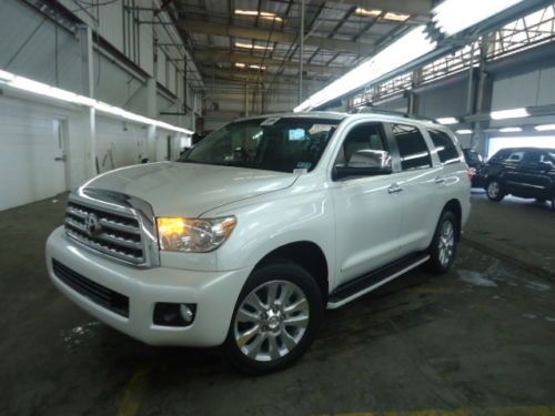 **must see** loaded white toyota sequoia platinum! nav! dvd! &amp; more!