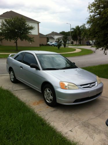 01 honda civic 5speed coupe silver