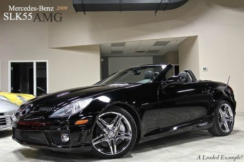 2009 mercedes benz slk55 amg $71k + msrp airscarf harman/kardon navi one owner!!