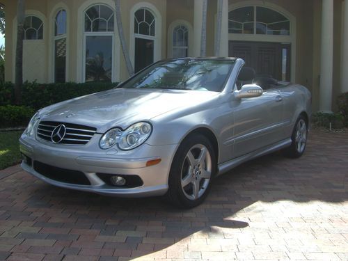 No reserve!!! 2005 mercedes benz clk 500 cabriolet *clk500 amg*1 fl owner*mint!