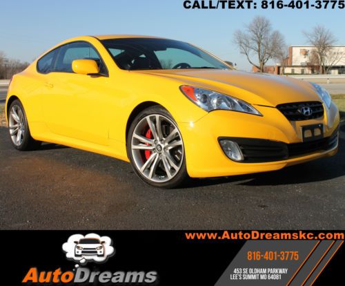 2011 hyundai genesis 3.8 r-spec coupe, 6-speed, super clean, low miles, yellow!!