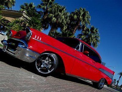 1957 chevrolet 2 door hardtop pro touring $140,000 build selling no reserve!