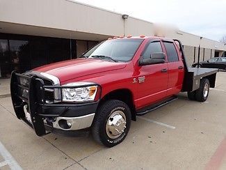 2008 dodge ram 3500 slt quad cab dually hay hauling flatbed-diesel-six speed-4x4