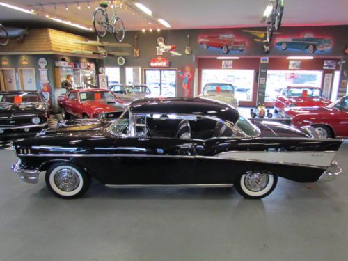 1957 chevrolet bel air 2 door hardtop black beauty!