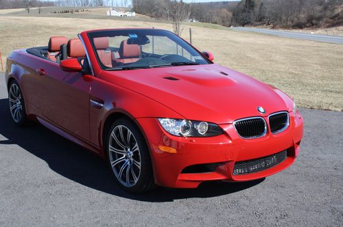 2012 bmw m3 convertible 4.0l in bourne red metallic w/red ext. novillo leather