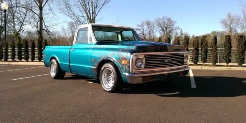 CHEVY C10 SHORT BED TRUCK WIDE BOX FLEETSIDE HOTROD PICKUP 350 V8 **NO RESERVE**, image 2