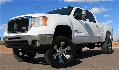 No reserve 2007 gmc sierra 2500hd 6.6l duramax diesel crew lifted 4x4 az clean