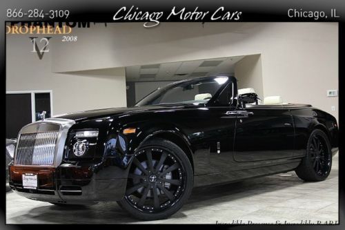 2008 rolls-royce phantom drophead coupe only 14k miles! teak deck black 24s wow$