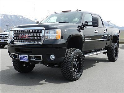 Crew cab denali 4x4 duramax diesel custom new lift wheels tires nav leather roof