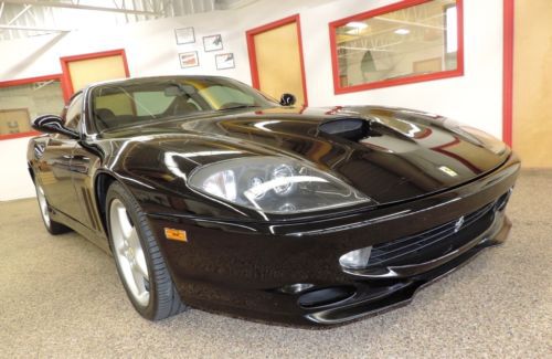 Beautiful black on black ferrari 550 maranello: precision driving machine!