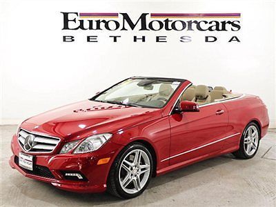 Mb certified cpo distronic p2 mars red convertible v8 13 amg 12 almond leather