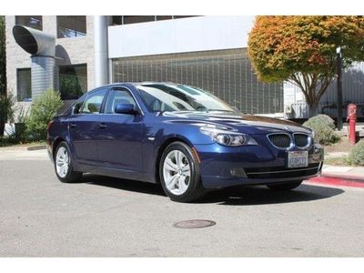 09 bmw 528 sd, manual trans, certified, premium package, deep sea blue, beige