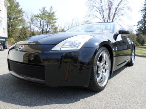 2004 black on orange nissan 350z touring roadster convertible 6spd 1 owner 48k