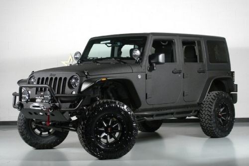 Starwood custom satin black kevlar lifted wheels procomp lift 2014 wrangler