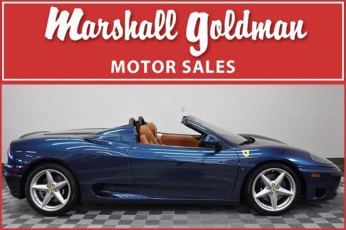 2004 ferrari 360 spider nart blue with cuioi f1 shields fresh service 9900 miles