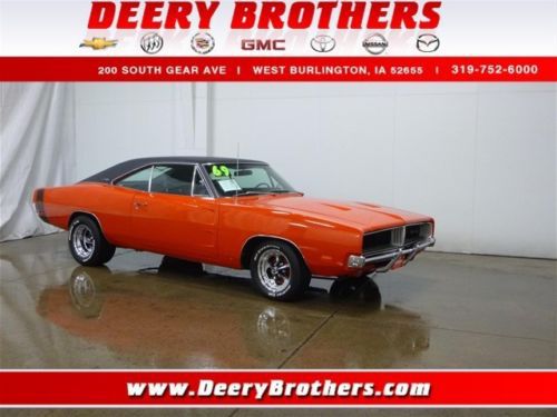 1969 dodge charger manual 4 speed mopar machine hemi orange with black top