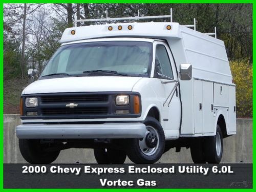 2000 chevrolet chevy express cutaway van drw enclosed utility 6.0l vortec gas ac