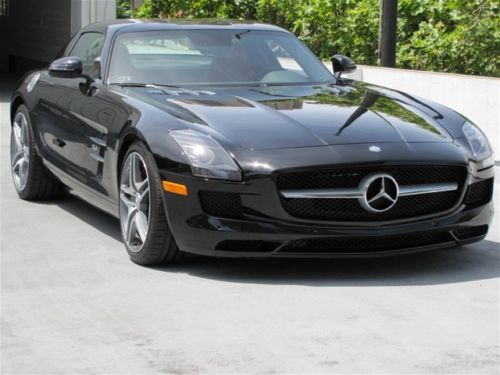 Sls in obsidian black with classic red interior 1566 miles!