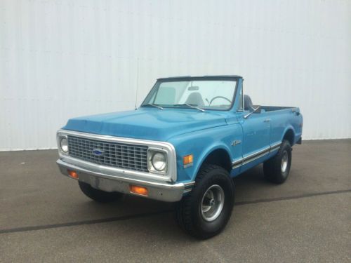 No reserve! 1971 chevrolet k5 blazer  blue/blue black!   top 4x4! no reserve!