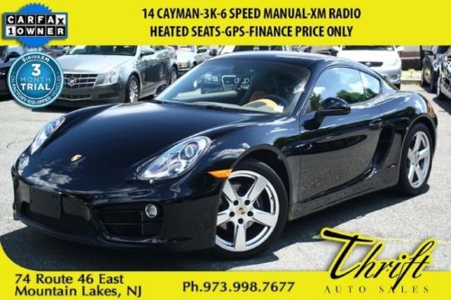 14 cayman-3k-6 speed manual-xm radio-heated seats-gps-finance price only