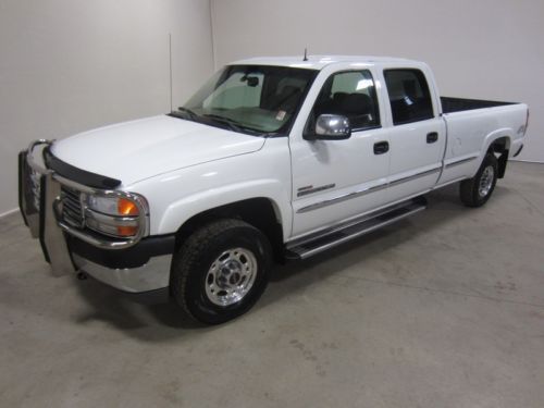 01 gmc sierra 2500hd 6.6l v8 duramax diesel crew cab long bed leather auto 4x4