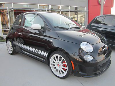 Abarth black white 17" wheels sunroof beats audio turbo 5 speed manual finance