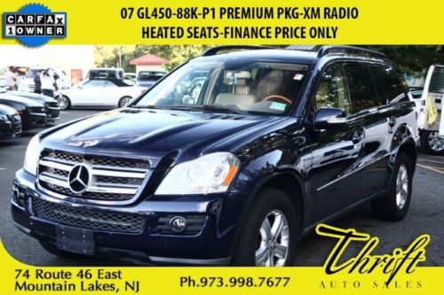 07 gl450-88k-p1 premium pkg-xm radio-heated seats-finance price only