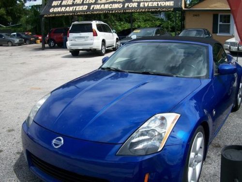Blue 2004 nissan 350z touring roadster leather interior  convertible very clean