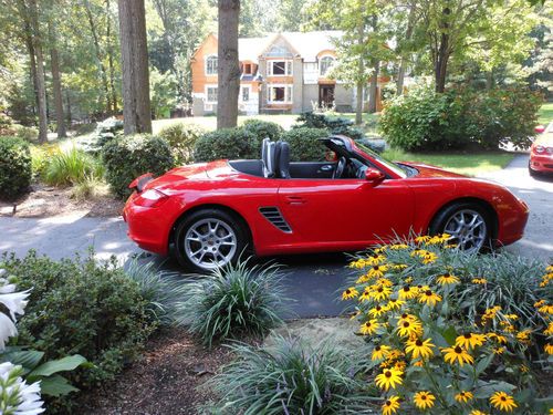 2008 porsche boxster base convertible 2-door 2.7l ** red / black ** near mint