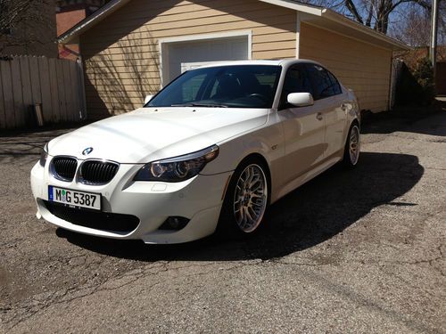 2008 bmw 550i **certified pre-owned**, m-sport w/ nav in hard to find white.